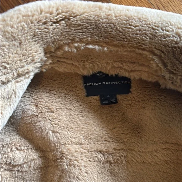 French Connection Black and Tan Teddy Jacket - Picture 3 of 8